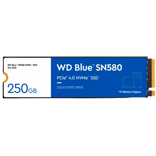 Купить Ssd-диск Western Digital Blue SN580 WDC TLC 250GB M.2 (2280 PCI-E) NVMe x4 (WDS250G3B0E) (Восстановлено продавцом, 785037) с проверкой совместимости: обзор, характеристики, цена в Киеве, Днепре, Одессе, Харькове, Украине | интернет-магазин TELEMART.UA фото