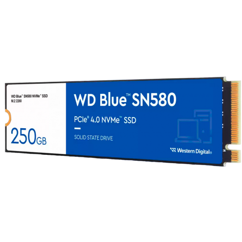 Ssd-диск Western Digital Blue SN580 WDC TLC 250GB M.2 (2280 PCI-E) NVMe x4 (WDS250G3B0E) (Стан нового, 785038) купити з перевіркою сумісності: огляд, характеристики, ціна у Києві, Львові, Вінниці, Хмельницькому, Івано-Франківську, Україні | інтернет-магазин TELEMART.UA фото