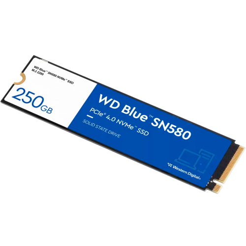Ssd-диск Western Digital Blue SN580 WDC TLC 250GB M.2 (2280 PCI-E) NVMe x4 (WDS250G3B0E) (Стан нового, 785038) купити з перевіркою сумісності: огляд, характеристики, ціна у Києві, Львові, Вінниці, Хмельницькому, Івано-Франківську, Україні | інтернет-магазин TELEMART.UA фото