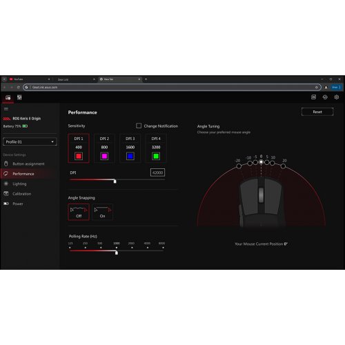 Купить Мышка Asus ROG Keris II Origin Wireless (90MP04A0-BMUA00) Black - цена в Харькове, Киеве, Днепре, Одессе
в интернет-магазине Telemart фото