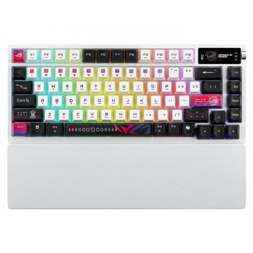 Купить Клавиатура Asus ROG Azoth X NX Snow V2 Switch (90MP044F-BKUA30) White - цена в Харькове, Киеве, Днепре, Одессе
в интернет-магазине Telemart фото