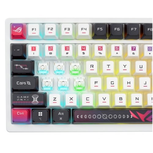 Купить Клавиатура Asus ROG Azoth X NX Snow V2 Switch (90MP044F-BKUA30) White - цена в Харькове, Киеве, Днепре, Одессе
в интернет-магазине Telemart фото