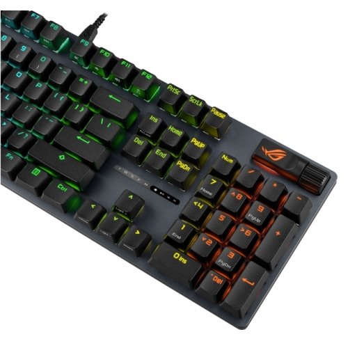 Купить Клавиатура Asus ROG Strix Scope II X NX Snow V2 Switch (90MP03XF-BKUA20) Black - цена в Харькове, Киеве, Днепре, Одессе
в интернет-магазине Telemart фото
