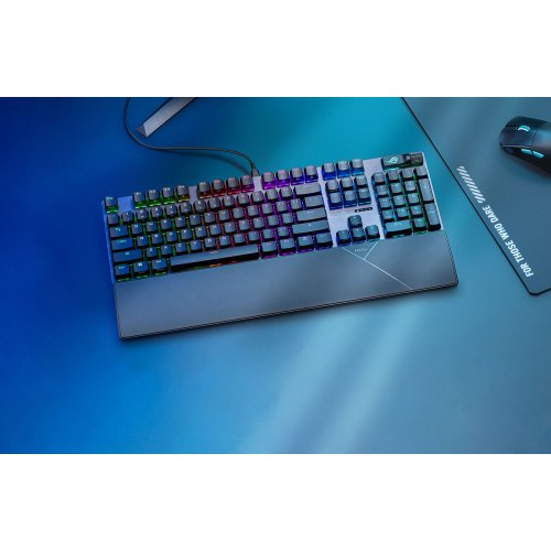 Купить Клавиатура Asus ROG Strix Scope II X NX Snow V2 Switch (90MP03XF-BKUA20) Black - цена в Харькове, Киеве, Днепре, Одессе
в интернет-магазине Telemart фото