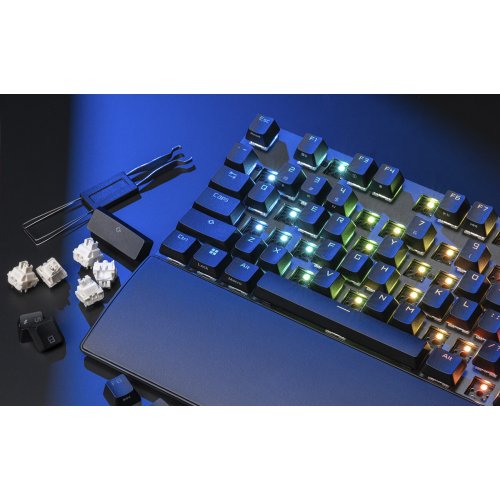 Купить Клавиатура Asus ROG Strix Scope II X NX Snow V2 Switch (90MP03XF-BKUA20) Black - цена в Харькове, Киеве, Днепре, Одессе
в интернет-магазине Telemart фото