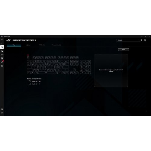 Купить Клавиатура Asus ROG Strix Scope II X NX Snow V2 Switch (90MP03XF-BKUA20) Black - цена в Харькове, Киеве, Днепре, Одессе
в интернет-магазине Telemart фото