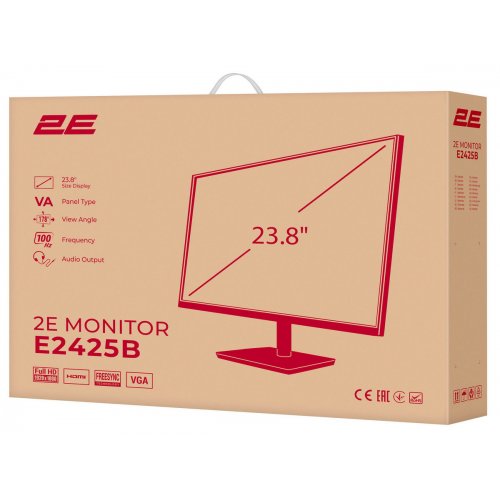 Купить Монитор 2E 23.8" E2425B (2E-E2425B-01.UA) Black - цена в Харькове, Киеве, Днепре, Одессе
в интернет-магазине Telemart фото