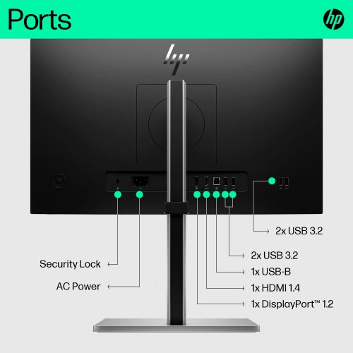 Купити Монітор HP 21.5" E22 G5 (6N4E8AA) Black/Silver - ціна в Києві, Львові, Вінниці, Хмельницькому, Франківську, Україні | інтернет-магазин TELEMART.UA фото