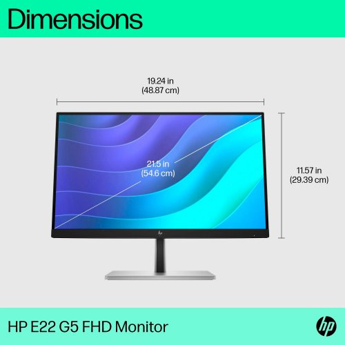 Купити Монітор HP 21.5" E22 G5 (6N4E8AA) Black/Silver - ціна в Києві, Львові, Вінниці, Хмельницькому, Франківську, Україні | інтернет-магазин TELEMART.UA фото