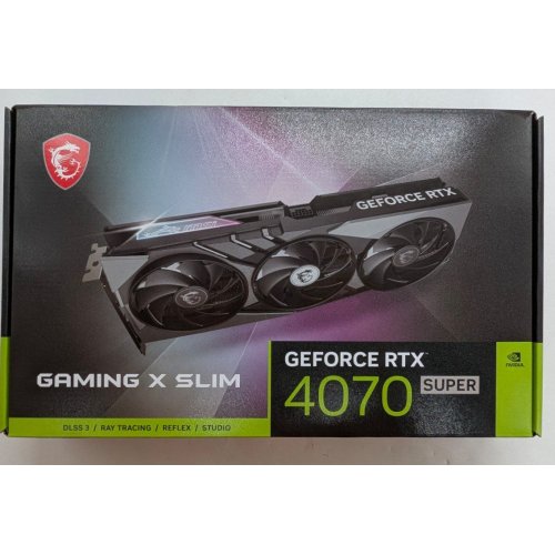 Відеокарта MSI GeForce RTX 4070 SUPER GAMING X SLIM 12228MB (RTX 4070 SUPER 12G GAMING X SLIM) (Відновлено продавцем, 785086) купити з перевіркою сумісності: огляд, характеристики, ціна у Києві, Львові, Вінниці, Хмельницькому, Івано-Франківську, Україні | інтернет-магазин TELEMART.UA фото