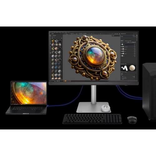 Купити Монітор BenQ 27" PD2730S (9H.LN7LA.TBE) White - ціна в Києві, Львові, Вінниці, Хмельницькому, Франківську, Україні | інтернет-магазин TELEMART.UA фото