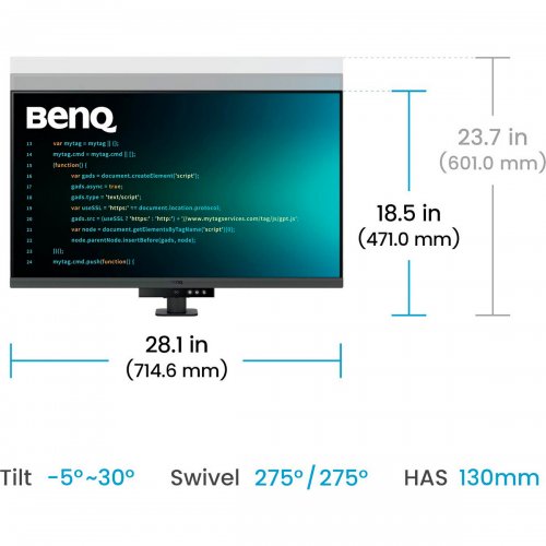 Купити Монітор BenQ 31.5" RD320UA (9H.LMTLA.TBE) Black - ціна в Києві, Львові, Вінниці, Хмельницькому, Франківську, Україні | інтернет-магазин TELEMART.UA фото