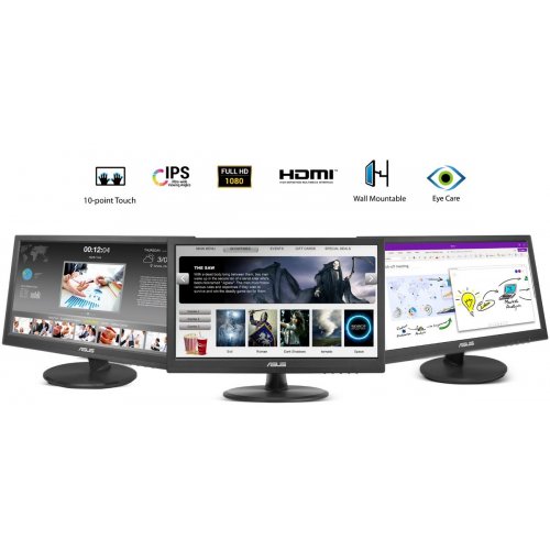 Купити Монітор Asus 15.6" VT169HE (90LM09V1-B01170) Black - ціна в Києві, Львові, Вінниці, Хмельницькому, Франківську, Україні | інтернет-магазин TELEMART.UA фото