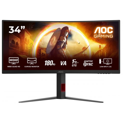 Купити Монітор AOC 34" CU34G4 Black - ціна в Києві, Львові, Вінниці, Хмельницькому, Франківську, Україні | інтернет-магазин TELEMART.UA фото
