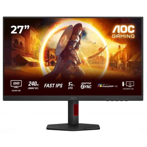 Купити Монітор AOC 27" Q27G4ZR Black - ціна в Києві, Львові, Вінниці, Хмельницькому, Франківську, Україні | інтернет-магазин TELEMART.UA фото