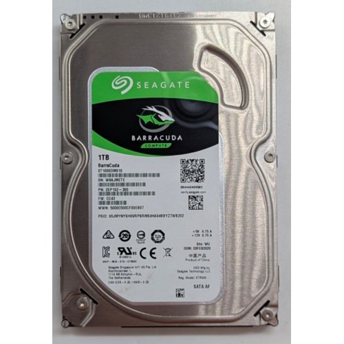Купить Жесткий диск Seagate BarraCuda 1TB 64MB 7200RPM 3.5'' (ST1000DM010) (Восстановлено продавцом, 785200) с проверкой совместимости: обзор, характеристики, цена в Киеве, Днепре, Одессе, Харькове, Украине | интернет-магазин TELEMART.UA фото