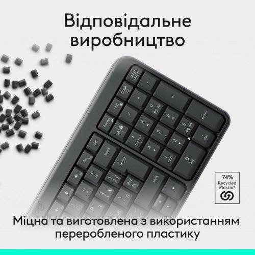 Купити Клавіатура Logitech K250 Wireless (920-013822) Graphite - ціна в Києві, Львові, Вінниці, Хмельницькому, Франківську, Україні | інтернет-магазин TELEMART.UA фото
