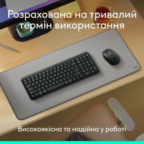 Купити Клавіатура Logitech K250 Wireless (920-013822) Graphite - ціна в Києві, Львові, Вінниці, Хмельницькому, Франківську, Україні | інтернет-магазин TELEMART.UA фото