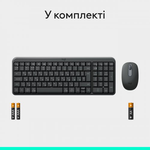 Купити Комплект Logitech MK250 Wireless Combo (920-013823) Graphite - ціна в Києві, Львові, Вінниці, Хмельницькому, Франківську, Україні | інтернет-магазин TELEMART.UA фото