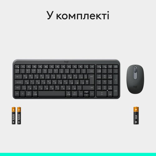 Купити Комплект Logitech MK250 Wireless Combo (920-013823) Graphite - ціна в Києві, Львові, Вінниці, Хмельницькому, Франківську, Україні | інтернет-магазин TELEMART.UA фото