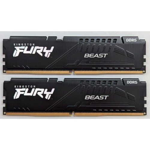 Купить Озу Kingston DDR5 32GB (2x16GB) 6000Mhz FURY Beast Black (KF560C40BBK2-32) (Восстановлено продавцом, 785337) с проверкой совместимости: обзор, характеристики, цена в Киеве, Днепре, Одессе, Харькове, Украине | интернет-магазин TELEMART.UA фото