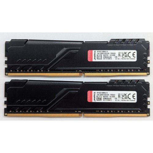 Купить Озу Kingston DDR4 16GB (2x8GB) 3200Mhz FURY Beast Black (KF432C16BBK2/16) (Восстановлено продавцом, 785346) с проверкой совместимости: обзор, характеристики, цена в Киеве, Днепре, Одессе, Харькове, Украине | интернет-магазин TELEMART.UA фото