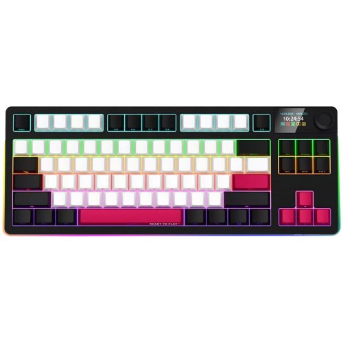 Купити Клавіатура Lorgar KBP70TKLW RGB Mechanical Linear Toxic Purple Switches Wireless (LRG-KBP70TKLW-BK-US) Black - ціна в Києві, Львові, Вінниці, Хмельницькому, Франківську, Україні | інтернет-магазин TELEMART.UA фото