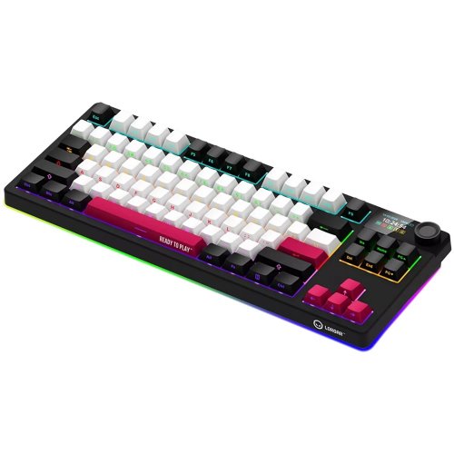 Купити Клавіатура Lorgar KBP70TKLW RGB Mechanical Linear Toxic Purple Switches Wireless (LRG-KBP70TKLW-BK-US) Black - ціна в Києві, Львові, Вінниці, Хмельницькому, Франківську, Україні | інтернет-магазин TELEMART.UA фото