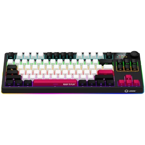 Купити Клавіатура Lorgar KBP70TKLW RGB Mechanical Linear Toxic Purple Switches Wireless (LRG-KBP70TKLW-BK-US) Black - ціна в Києві, Львові, Вінниці, Хмельницькому, Франківську, Україні | інтернет-магазин TELEMART.UA фото