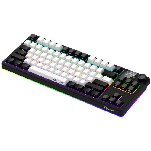 Купити Клавіатура Lorgar KBP70TKLW RGB Mechanical Linear Toxic Purple Switches Wireless (LRG-KBP70TKLW-BK-US) Black - ціна в Києві, Львові, Вінниці, Хмельницькому, Франківську, Україні | інтернет-магазин TELEMART.UA фото