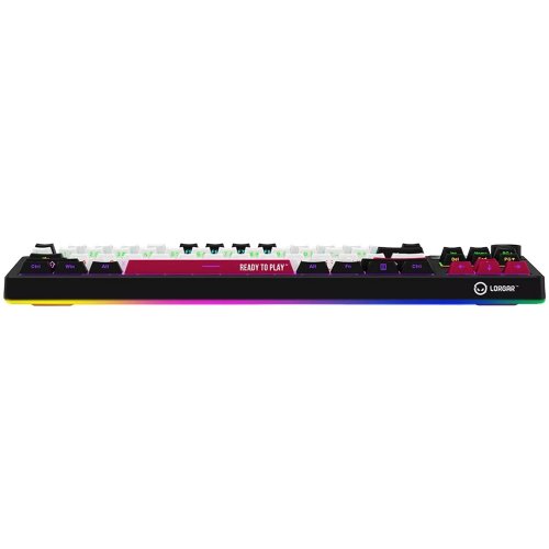 Купити Клавіатура Lorgar KBP70TKLW RGB Mechanical Linear Toxic Purple Switches Wireless (LRG-KBP70TKLW-BK-US) Black - ціна в Києві, Львові, Вінниці, Хмельницькому, Франківську, Україні | інтернет-магазин TELEMART.UA фото