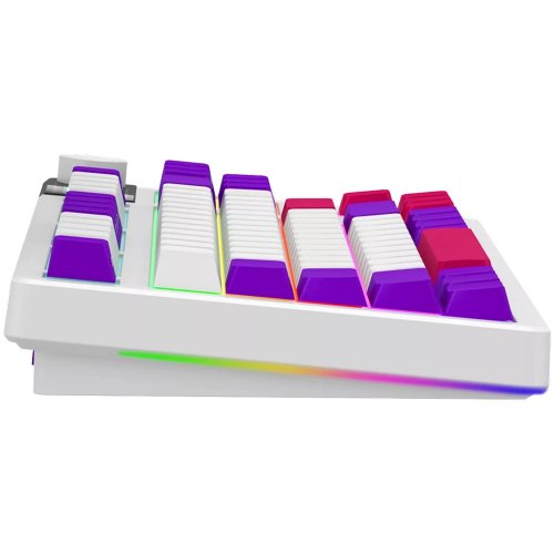 Купити Клавіатура Lorgar KBP70TKLW RGB Mechanical Linear Toxic Purple Switches Wireless (LRG-KBP70TKLW-WH-US) White - ціна в Києві, Львові, Вінниці, Хмельницькому, Франківську, Україні | інтернет-магазин TELEMART.UA фото