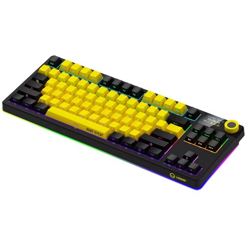 Купити Клавіатура Lorgar KBP70TKLW RGB Mechanical Linear Toxic Purple Switches Wireless (LRG-KBP70TKLW-YL-US) Yellow - ціна в Києві, Львові, Вінниці, Хмельницькому, Франківську, Україні | інтернет-магазин TELEMART.UA фото