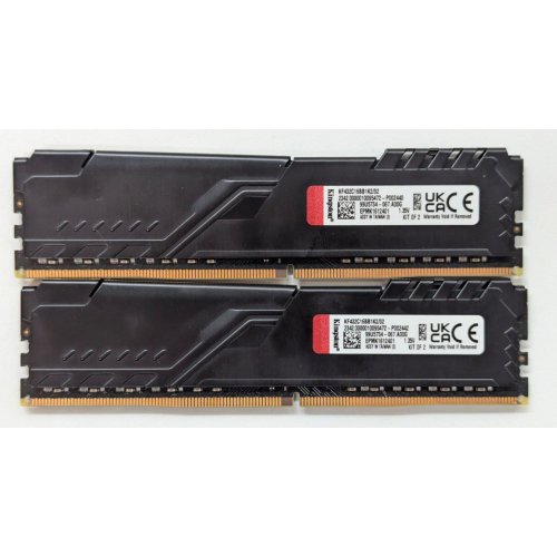Озп Kingston DDR4 32GB (2x16GB) 3200Mhz FURY Beast Black (KF432C16BB1K2/32) (Відновлено продавцем, 785486) купити з перевіркою сумісності: огляд, характеристики, ціна у Києві, Львові, Вінниці, Хмельницькому, Івано-Франківську, Україні | інтернет-магазин TELEMART.UA фото