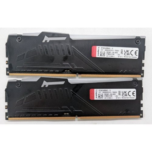 Озп Kingston DDR5 16GB (2x8GB) 5600MHz FURY Beast RGB Black (KF556C40BBAK2-16) (Відновлено продавцем, 785652) купити з перевіркою сумісності: огляд, характеристики, ціна у Києві, Львові, Вінниці, Хмельницькому, Івано-Франківську, Україні | інтернет-магазин TELEMART.UA фото