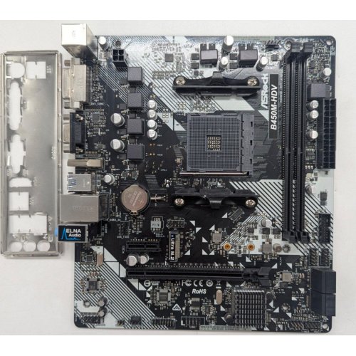 Купить Материнская плата AsRock B450M-HDV R4.0 (sAM4, AMD B450) (Восстановлено продавцом, 785654) с проверкой совместимости: обзор, характеристики, цена в Киеве, Днепре, Одессе, Харькове, Украине | интернет-магазин TELEMART.UA фото