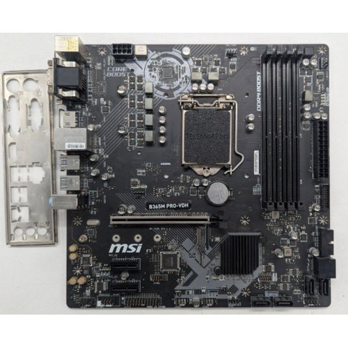 Материнська плата MSI B365M PRO-VDH (s1151-V2, Intel B365) (Відновлено продавцем, 785674) купити з перевіркою сумісності: огляд, характеристики, ціна у Києві, Львові, Вінниці, Хмельницькому, Івано-Франківську, Україні | інтернет-магазин TELEMART.UA фото