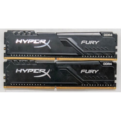 Озп HyperX DDR4 16GB (2x8GB) 2666Mhz Fury Black (HX426C16FB3K2/16) (Відновлено продавцем, 785683) купити з перевіркою сумісності: огляд, характеристики, ціна у Києві, Львові, Вінниці, Хмельницькому, Івано-Франківську, Україні | інтернет-магазин TELEMART.UA фото