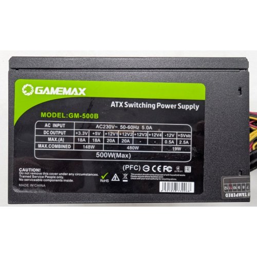 Купить Блок питания GAMEMAX 500W (GM-500B) (Восстановлено продавцом, 785721) с проверкой совместимости: обзор, характеристики, цена в Киеве, Днепре, Одессе, Харькове, Украине | интернет-магазин TELEMART.UA фото