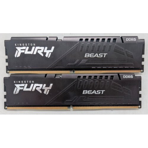 Озп Kingston DDR5 32GB (2x16GB) 6000Mhz FURY Beast Black (KF560C30BBK2-32) (Відновлено продавцем, 785745) купити з перевіркою сумісності: огляд, характеристики, ціна у Києві, Львові, Вінниці, Хмельницькому, Івано-Франківську, Україні | інтернет-магазин TELEMART.UA фото