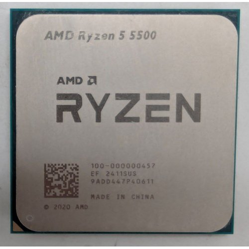 Процесор AMD Ryzen 5 5500 3.6(4.2)GHz 16MB sAM4 Box (100-100000457BOX) (Відновлено продавцем, 785757) купити з перевіркою сумісності: огляд, характеристики, ціна у Києві, Львові, Вінниці, Хмельницькому, Івано-Франківську, Україні | інтернет-магазин TELEMART.UA фото