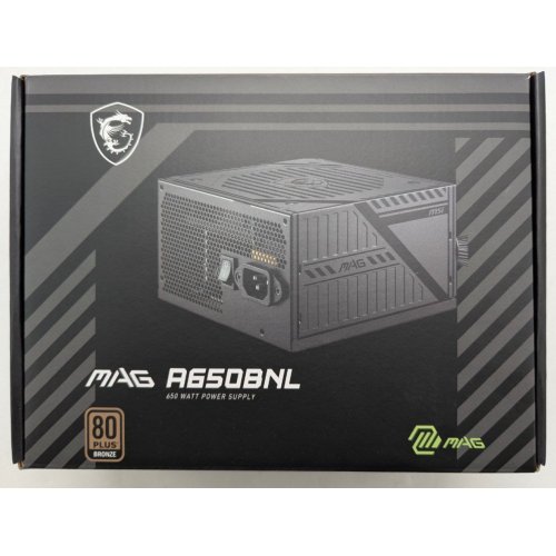 Блок живлення MSI MAG 650W (A650BNL) Black (Відновлено продавцем, 785760) купити з перевіркою сумісності: огляд, характеристики, ціна у Києві, Львові, Вінниці, Хмельницькому, Івано-Франківську, Україні | інтернет-магазин TELEMART.UA фото