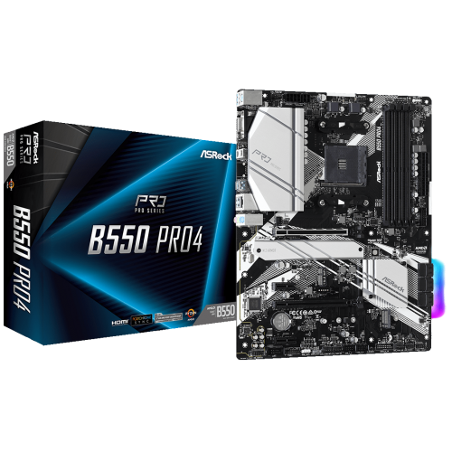 Материнська плата AsRock B550 Pro4 (sAM4, AMD B550) (Відновлено продавцем, 785766) купити з перевіркою сумісності: огляд, характеристики, ціна у Києві, Львові, Вінниці, Хмельницькому, Івано-Франківську, Україні | інтернет-магазин TELEMART.UA фото