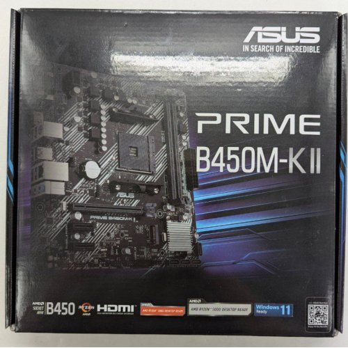 Материнська плата Asus PRIME B450M-K II (sAM4, AMD B450) (Відновлено продавцем, 785770) купити з перевіркою сумісності: огляд, характеристики, ціна у Києві, Львові, Вінниці, Хмельницькому, Івано-Франківську, Україні | інтернет-магазин TELEMART.UA фото