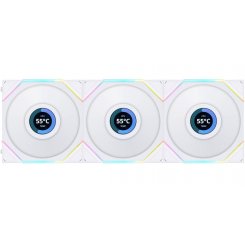 Набор кулеров для корпуса Lian Li Uni Fan TL LCD Reverse 120 3 in 1 (G99.12RTLLCD3W.00) White (Восстановлено продавцом, 785944)