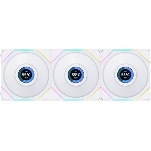 Купить Набор кулеров для корпуса Lian Li Uni Fan TL LCD Reverse 120 3 in 1 (G99.12RTLLCD3W.00) White (Восстановлено продавцом, 785944) с проверкой совместимости: обзор, характеристики, цена в Киеве, Днепре, Одессе, Харькове, Украине | интернет-магазин TELEMART.UA фото