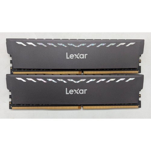 Озп Lexar DDR4 32GB (2x16GB) 3200Mhz Thor Dark Grey (LD4BU016G-R3200GDXG) (Відновлено продавцем, 785954) купити з перевіркою сумісності: огляд, характеристики, ціна у Києві, Львові, Вінниці, Хмельницькому, Івано-Франківську, Україні | інтернет-магазин TELEMART.UA фото