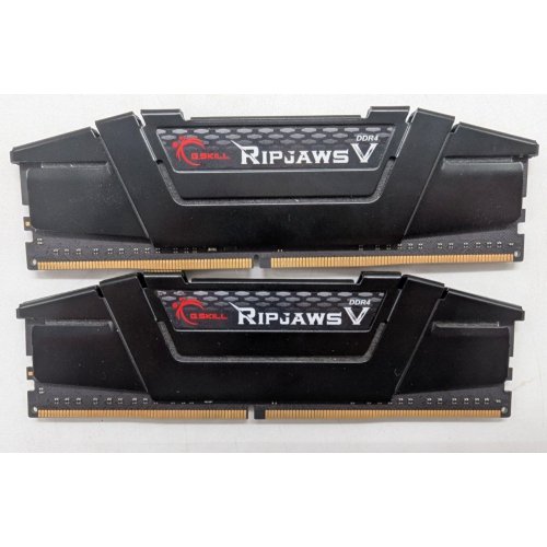 Озп G.Skill DDR4 32GB (2x16GB) 3600Mhz Ripjaws V Black (F4-3600C18D-32GVK) (Відновлено продавцем, 785955) купити з перевіркою сумісності: огляд, характеристики, ціна у Києві, Львові, Вінниці, Хмельницькому, Івано-Франківську, Україні | інтернет-магазин TELEMART.UA фото