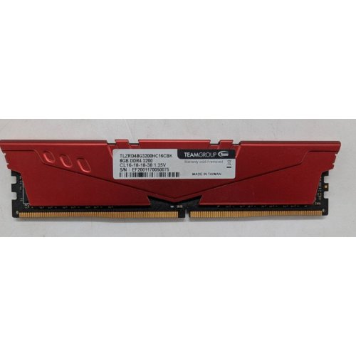 Купить Озу Team DDR4 8GB 3200Mhz Vulcan Z Red (TLZRD48G3200HC16CBK) (Восстановлено продавцом, 785961) с проверкой совместимости: обзор, характеристики, цена в Киеве, Днепре, Одессе, Харькове, Украине | интернет-магазин TELEMART.UA фото