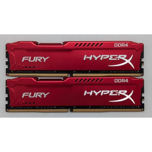 Озп Kingston DDR4 32GB (2x16GB) 2933Mhz HyperX Fury Red (HX429C17FRK2/32) (Відновлено продавцем, 785975) купити з перевіркою сумісності: огляд, характеристики, ціна у Києві, Львові, Вінниці, Хмельницькому, Івано-Франківську, Україні | інтернет-магазин TELEMART.UA фото